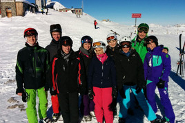 Teilnehmer der Ski- und Snowboardexkursion