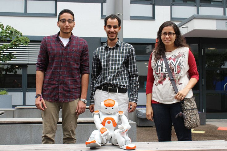 Die Studierenden Hesham Nabil Abdul Rahman El-Sayed, Youssef Ossama Roshdy Zaky und Shahd Maohamed Ibrahim Mohamed Abdel Gawad.