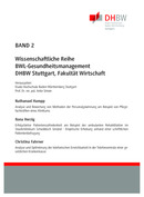 Titelbild BWL-Gesundheitsmanagement Schriftenreihe Band 2