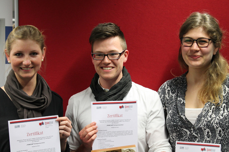 Eines der erfolgreichen Teams (v.l.n.r.: Alexandra Rupp, Daniel Bauer, Anna Böhm).