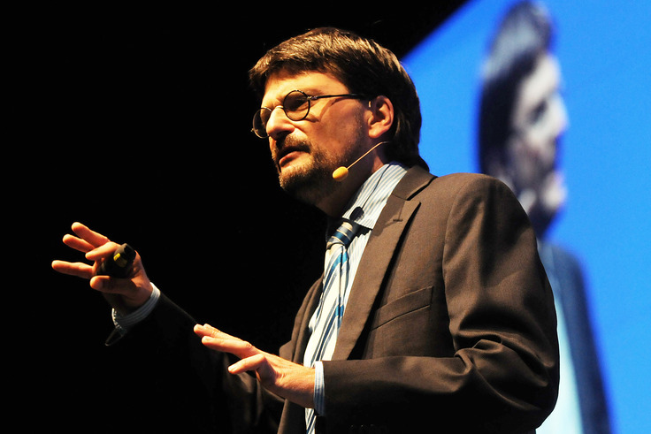 Erik Händeler beim Vortragen, Foto: Wolfgang List