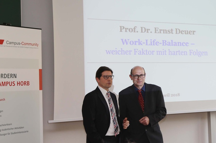 Prof. Dr. Hartmuth Diery (links) mit Prof. Dr. Ernst Deuer