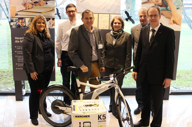 Carolin Häfner, Fabian Moser, Prof. Dr. Harald Mandel,  Stefanie Joos, Hermann Trefz und Rüdiger Bechstein (v.l.n.r.)