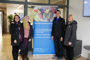 Visit to RKH Simulationszentrum Vaihingen/ Enz: Dr. Rose Seifert, Dr. Tiina Tervaskanto-Mäentausta, medizinischewr Leiter Dr. Stefan Weiß, Marja Kinisjärvi