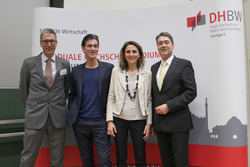 v.l. Prof. Stefan Fünfgeld, Dr. Peter Kreuz, Anja Förster, Prof. Dr. Joachim Weber