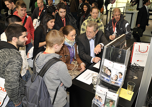 Andrang am Messestand im letzten Jahr.