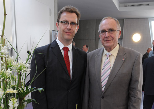 Prof. Frech (li.) mit Gründungspräsident Hans Wolff (Fotograf: Juri Junkov, Wittlingen)